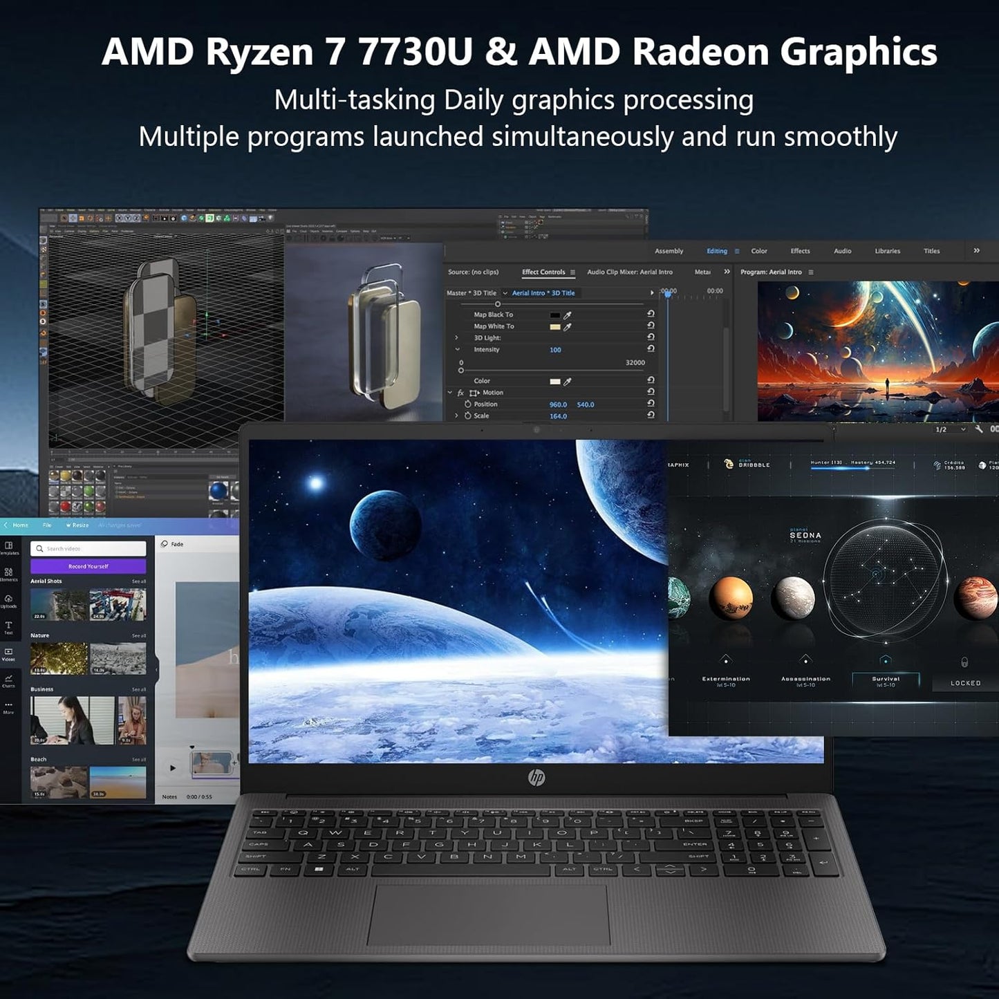 HP AMD Ryzen 7 7730U 15.6" FHD Business Laptop 2024