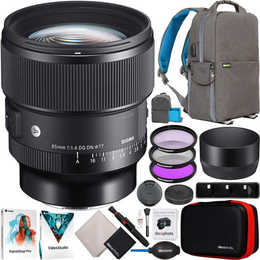 Sigma E11SG85F14SE 85mm F1.4 Sony E-Mount Lens Bundle