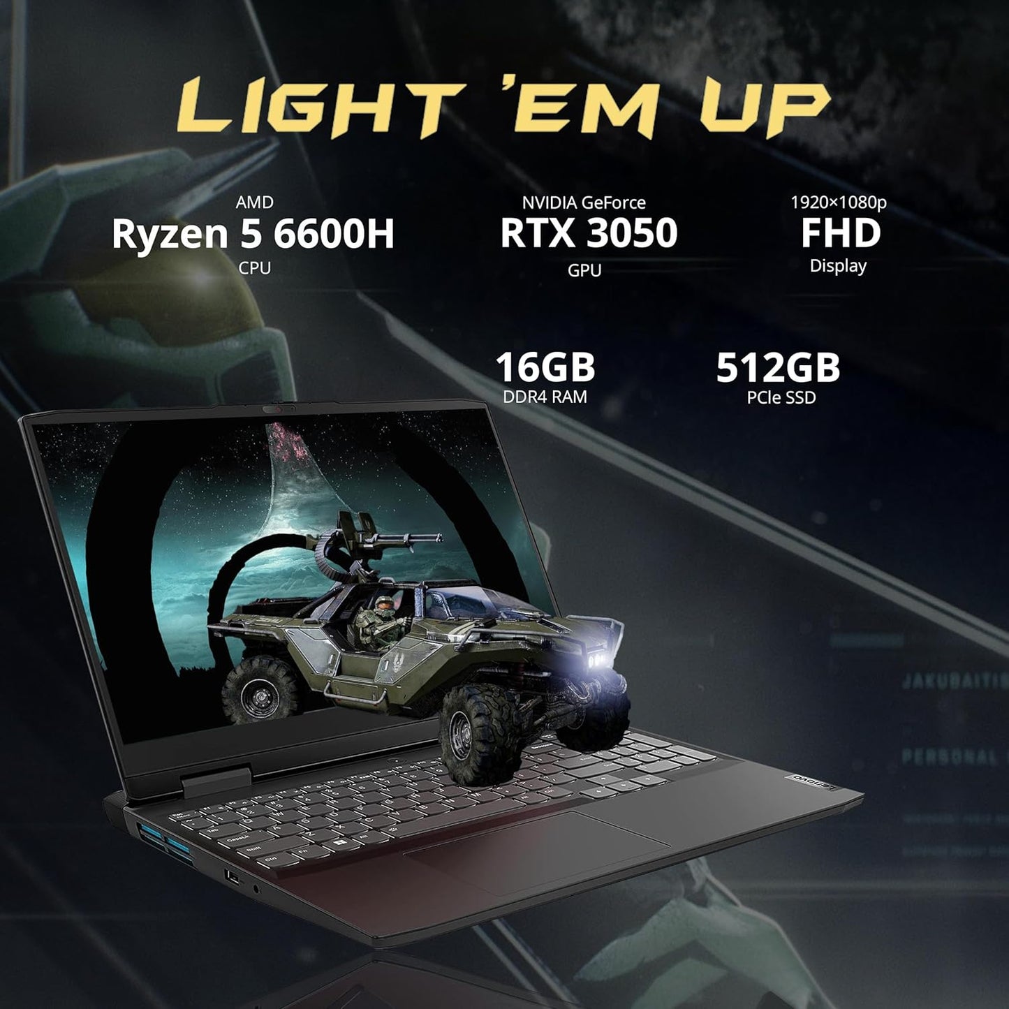 Lenovo IdeaPad Gaming 3 Laptop Ryzen 5 6600H RTX 3050