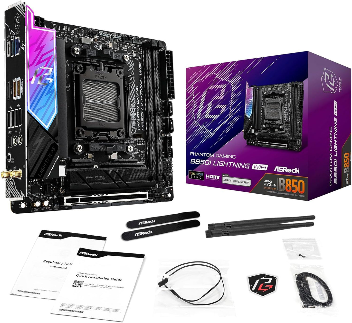 ASRock B850I Lightning WiFi AM5 Mini-ITX Motherboard