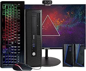 HP EliteDesk 800G1 i5 Desktop 16GB RAM 24" Monitor