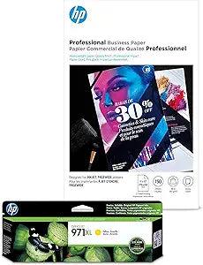 HP 970XL Yellow Ink & Glossy Business Paper