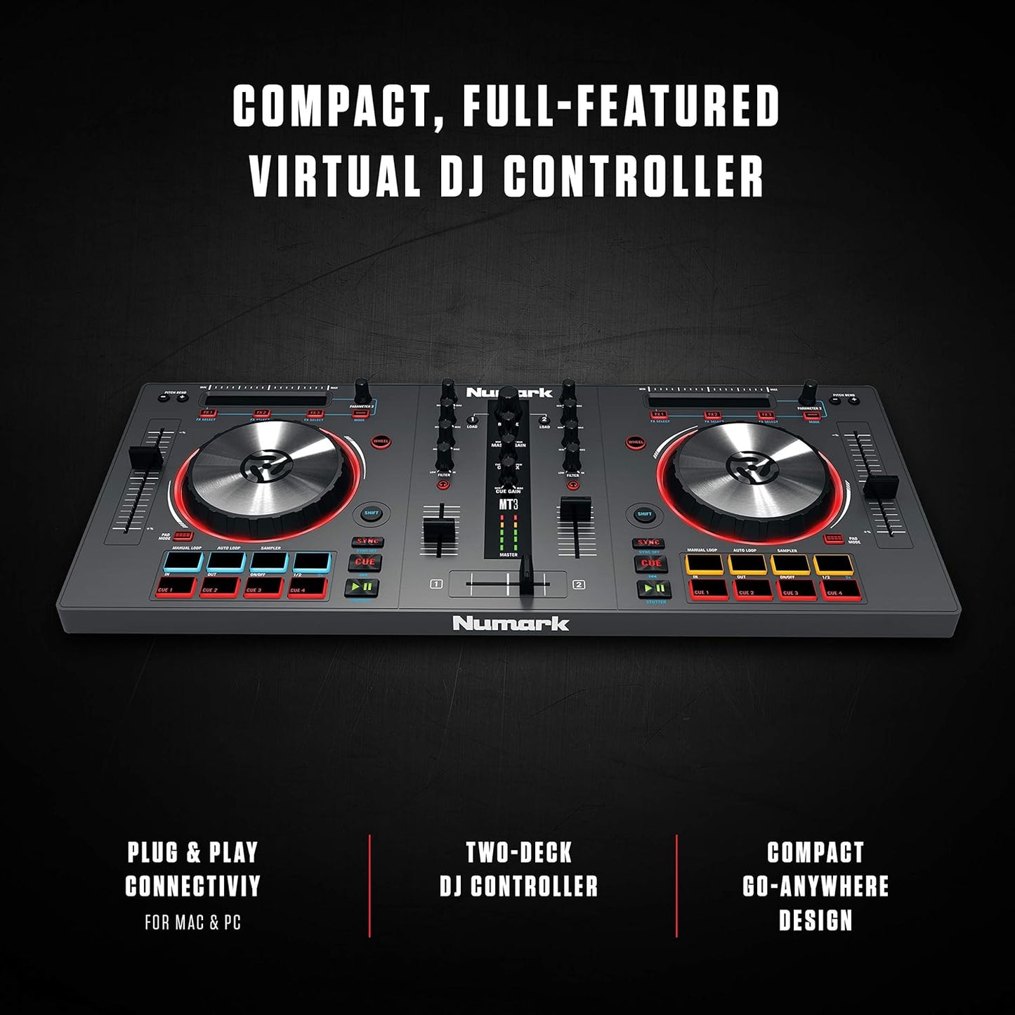 Numark Mixtrack 3 DJ Controller Serato Virtual DJ