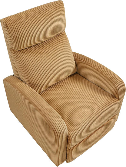 Lexicon 194840287162 Yellow Corduroy Pushback Recliner