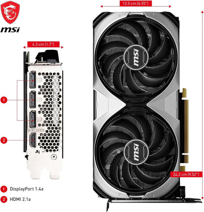 MSI V513-058R GeForce RTX 4070 Ventus 2X 12G OC