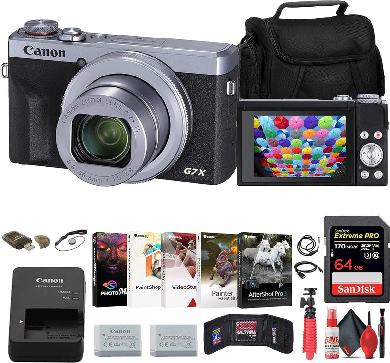 Canon 3638C001 PowerShot G7 X Mark III Silver Camera Bundle Renewed — main product image