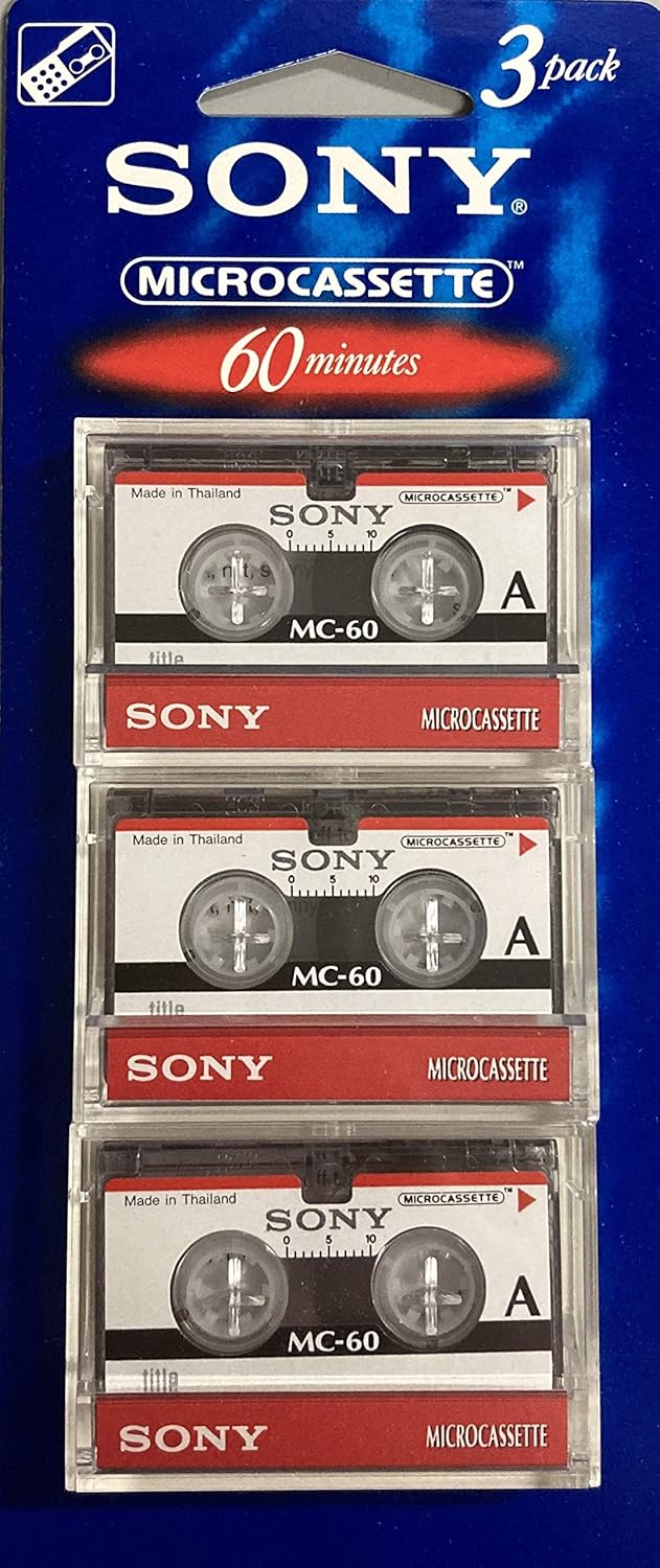 Sony 3MC-60B Microcassette Tapes 3-Pack