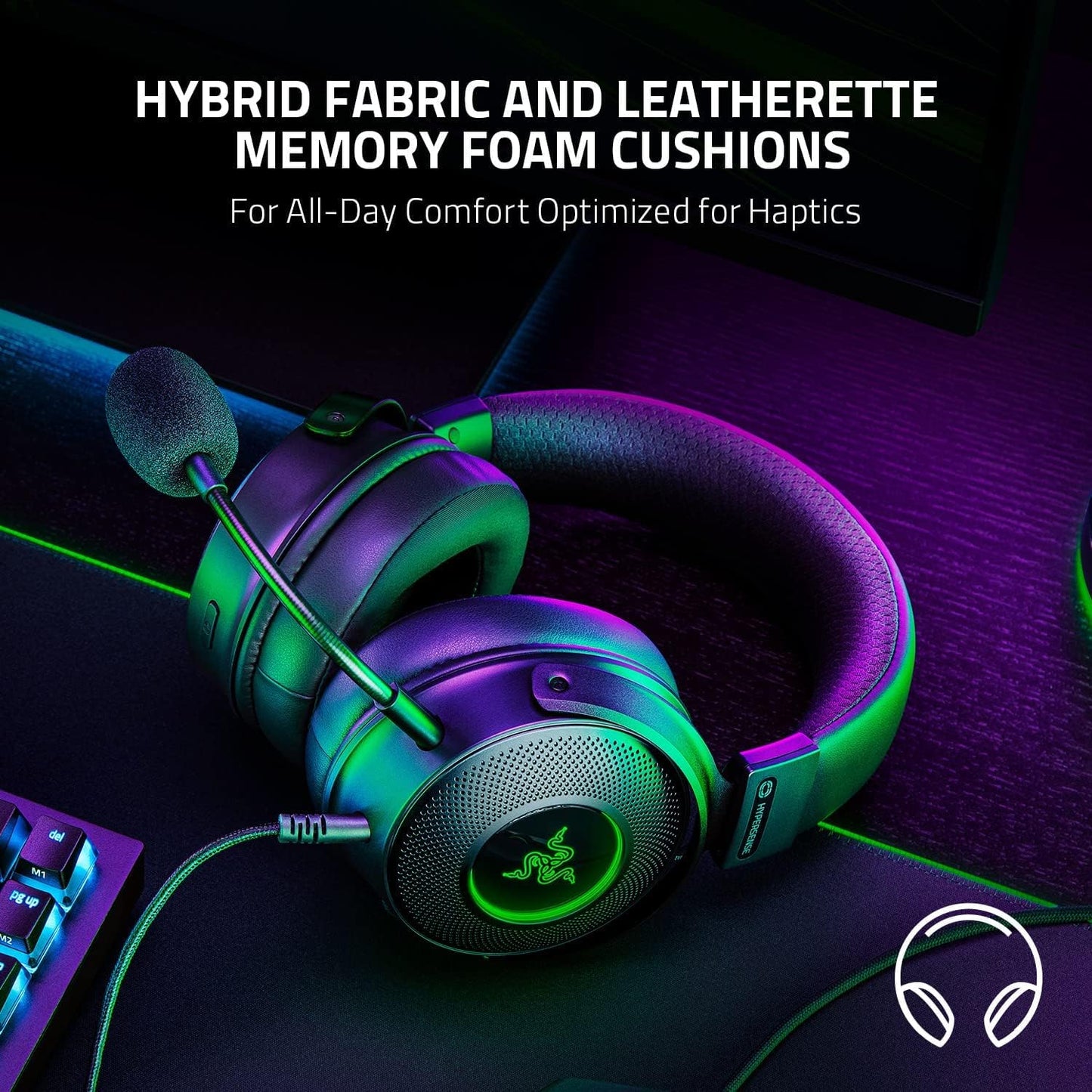 Razer Kraken V3 HyperSense USB Gaming Headset (Renewed)
