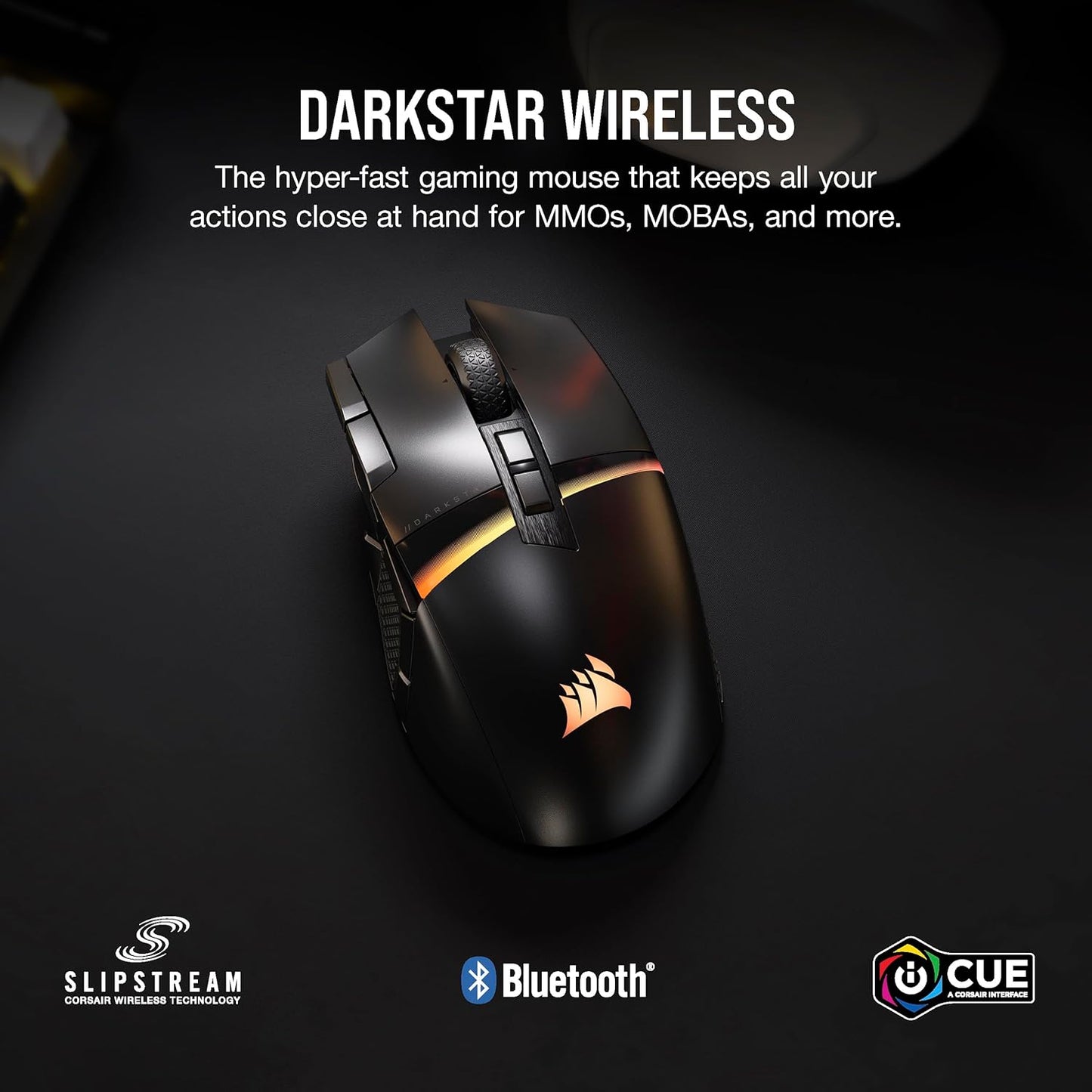 Corsair CH-931A011-NA DARKSTAR RGB Wireless MMO/MOBA Gaming Mouse