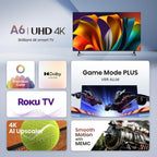 Hisense 85A6NR 85-Inch 4K UHD Roku Smart TV - 2024 Model