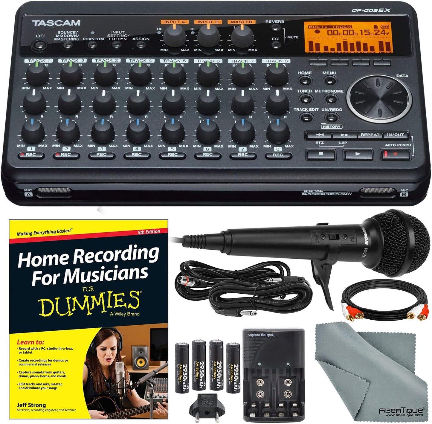 Tascam Ps-DP-008EX 8-Track Pocketstudio Recording Bundle