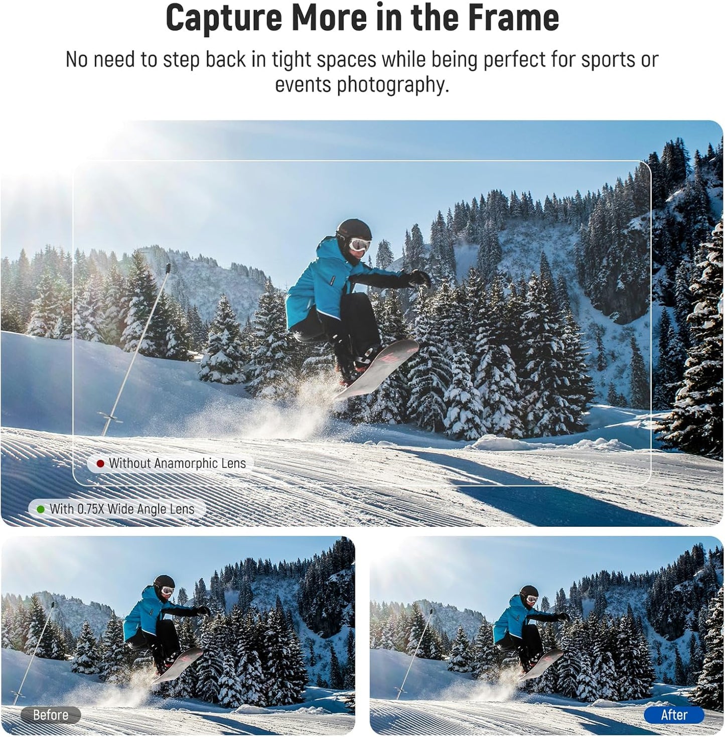 Neewer 10103763 0.75X Wide Angle Lens DJI Pocket 3