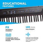 Alesis Recital 88-Key Digital Piano Keyboard Stand Bundle