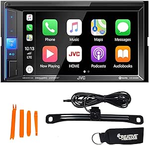 JVC KW-M650BT CarPlay Media Receiver Backup Camera Combo — main product image