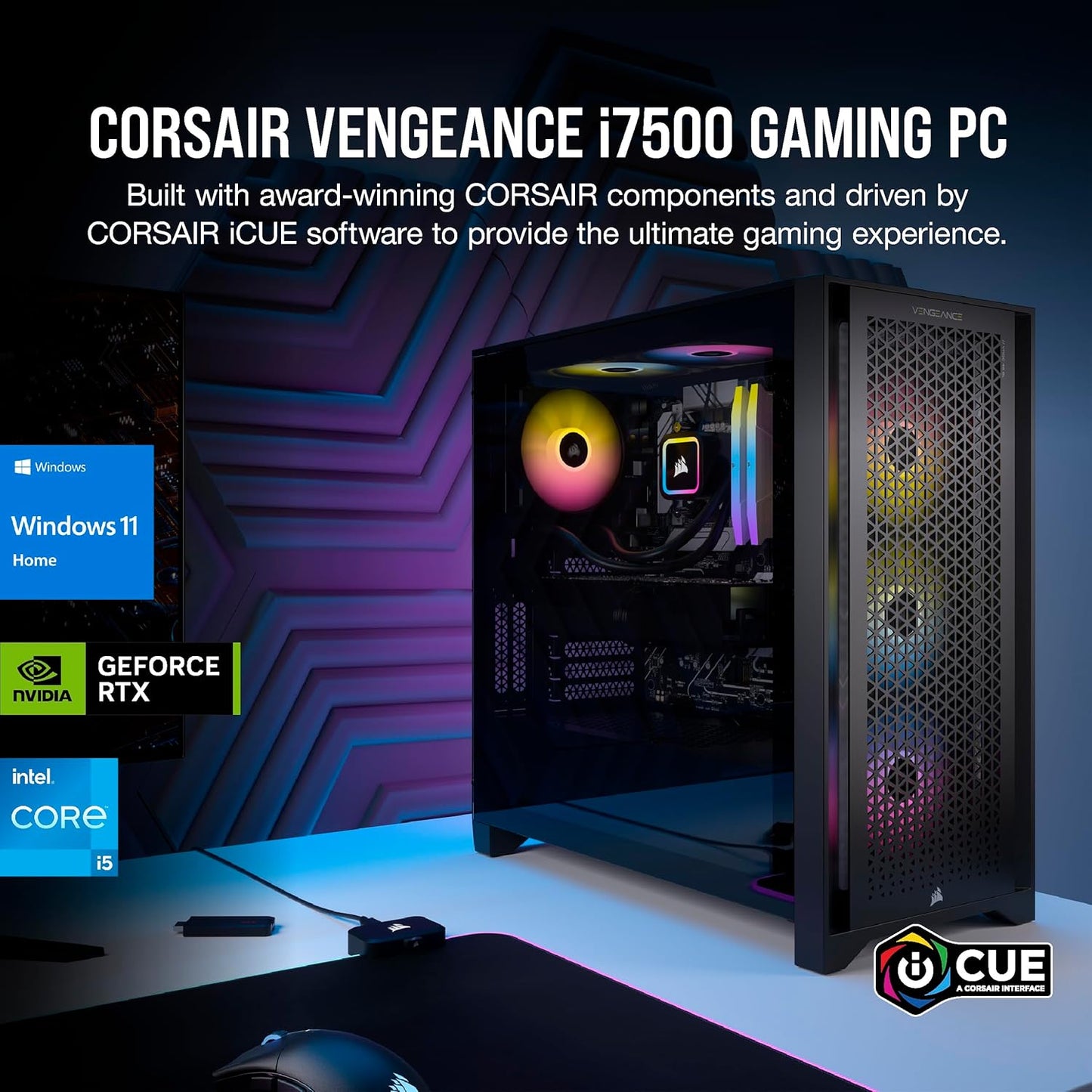 Corsair CS-9050092-NA Vengeance i7500 RTX 4060 Gaming PC