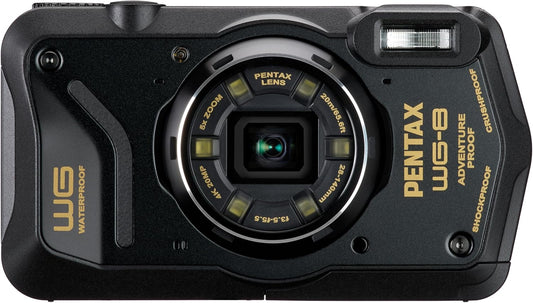 Pentax 01492 WG-8 Black Waterproof Adventure Camera