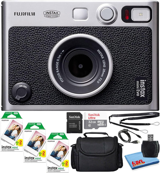 Fujifilm 16745183 Instax Mini EVO Instant Camera Bundle
