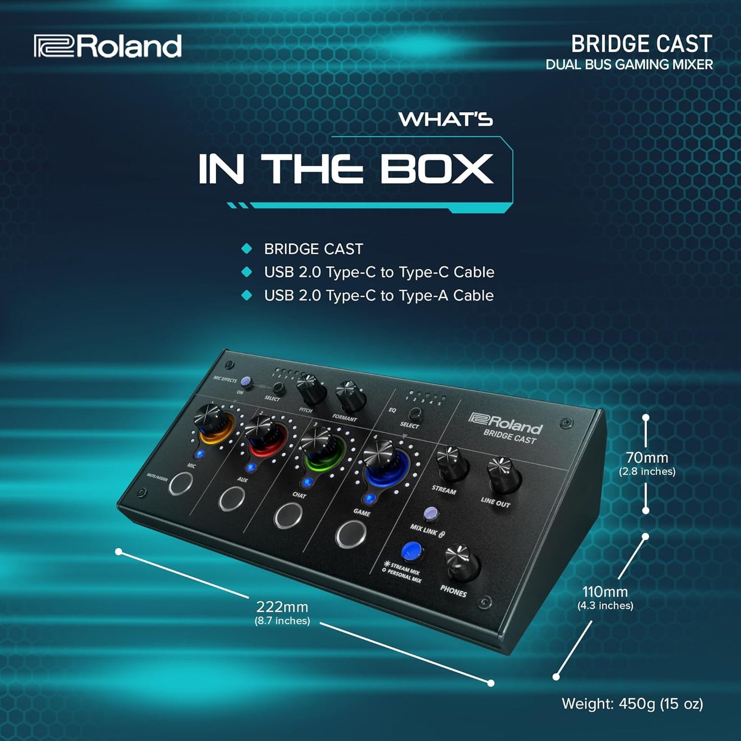 Roland BRIDGE CAST Dual Bus Gaming Mixer USB Interface