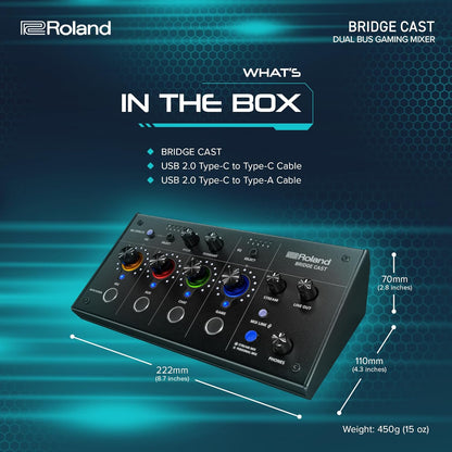 Roland BRIDGE CAST Dual Bus Gaming Mixer USB Interface
