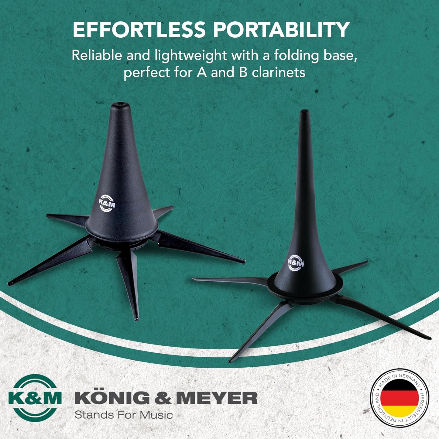 K&M 15228.000.55 In-Bell Clarinet Stand Portable Folding Base