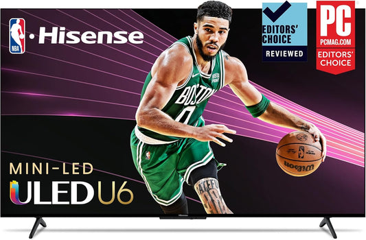 Hisense 55U6K 55" ULED Mini-LED Google Smart TV (Renewed)