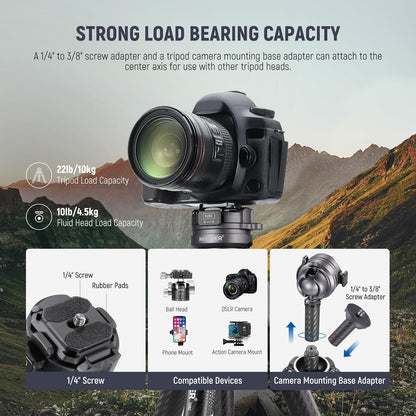 Neewer TP62 LITETRIP LT32 Carbon Fiber Travel Tripod
