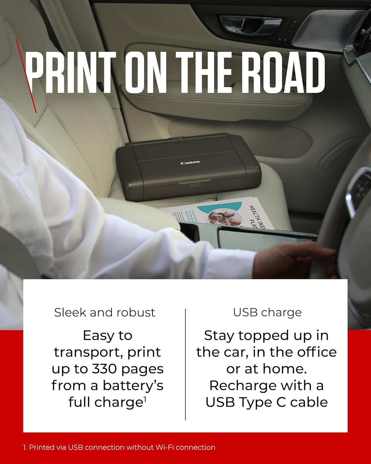 Canon TR150 PIXMA Wireless Mobile Color Printer with Battery