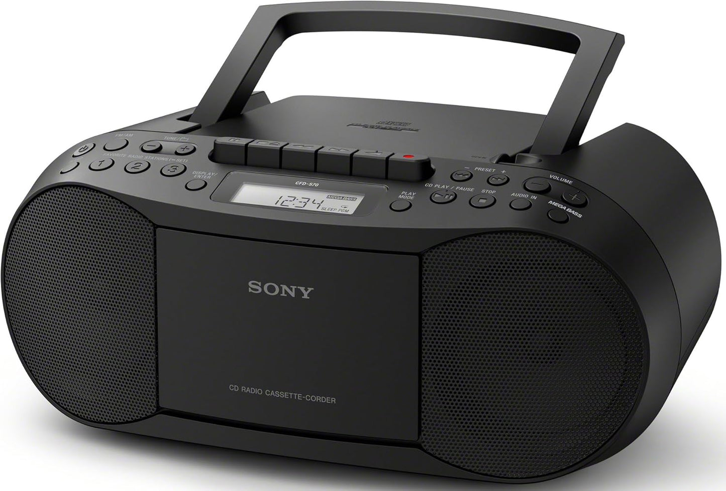 Sony CFD-S70 B CD Cassette Boombox with AUX