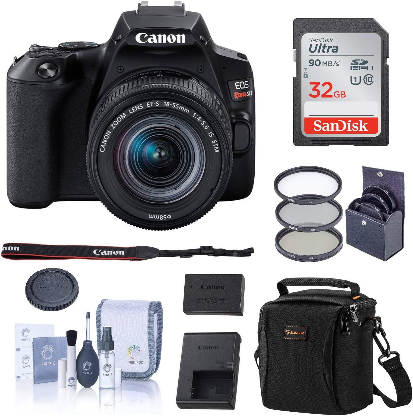 Canon Rebel SL3 DSLR 18-55mm Lens Bundle