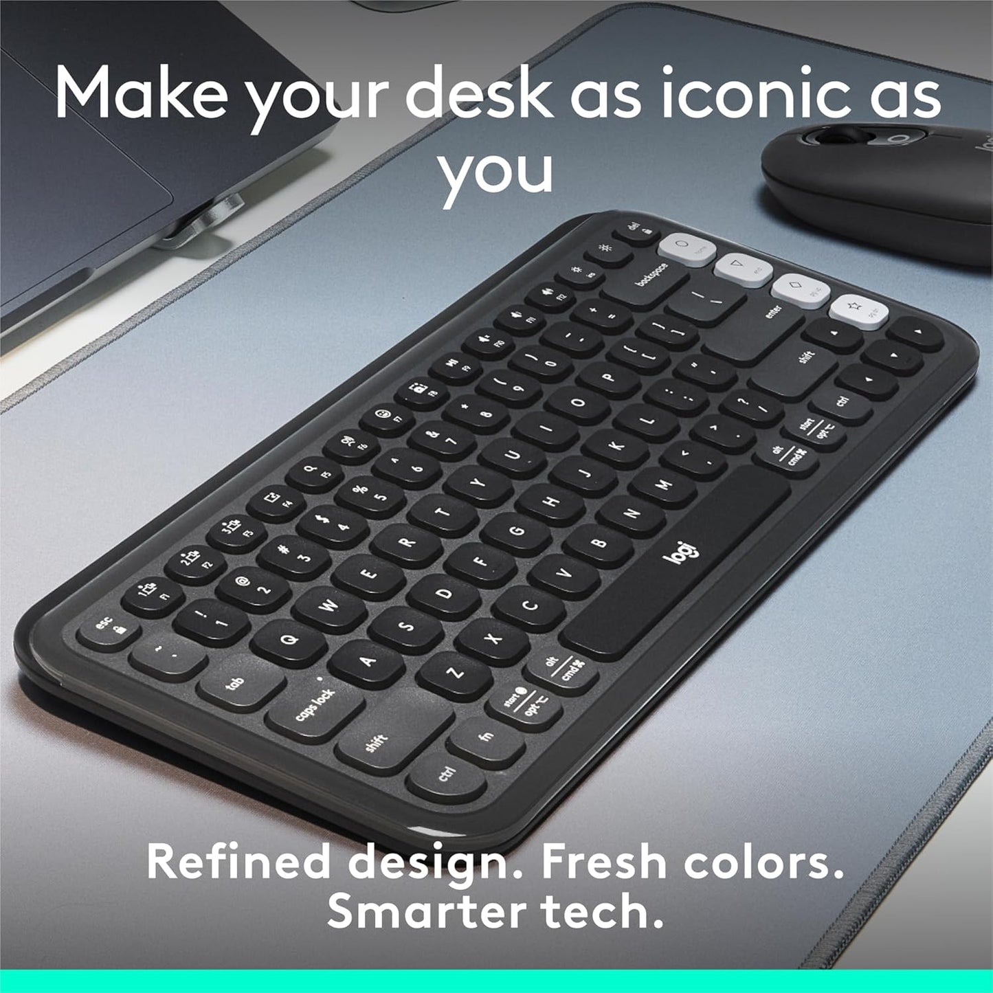 Logitech 920-013051 POP ICON Keys Bluetooth Wireless Keyboard Graphite