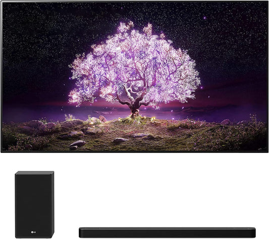 LG OLED65C1PUB 65" 4K OLED TV Soundbar USED