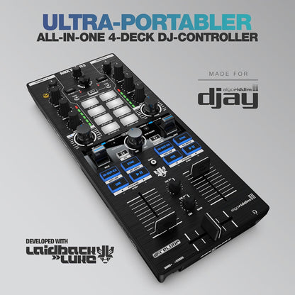 Reloop 246959 Mixtour Pro Ultra-Portable 4-Deck DJ Controller