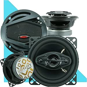Gravity SGR404 4" 4-Way Coaxial Car Speakers 400W