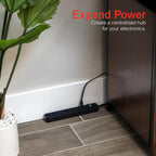 GE 14831 6-Outlet 2Ft Power Strip - Black