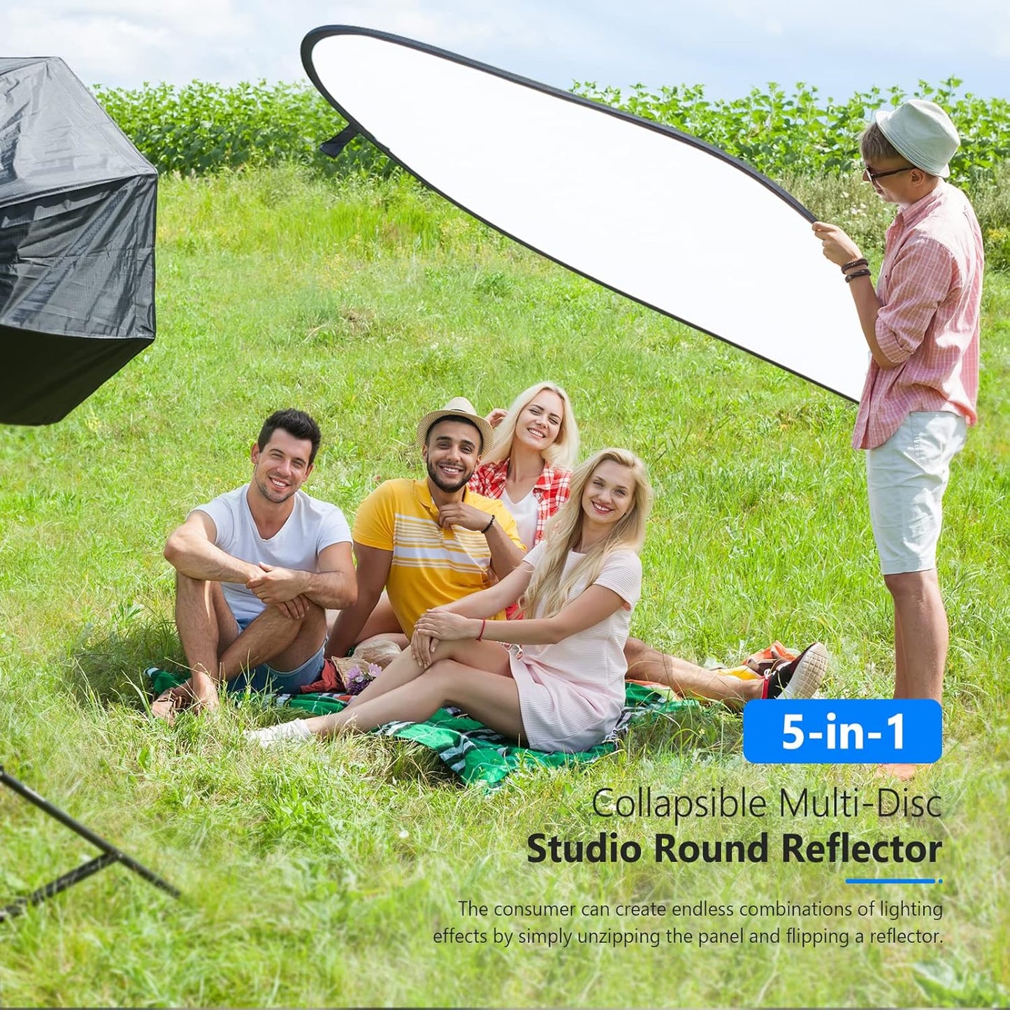 Neewer 10071559 59"x79" 5-in-1 Photography Reflector