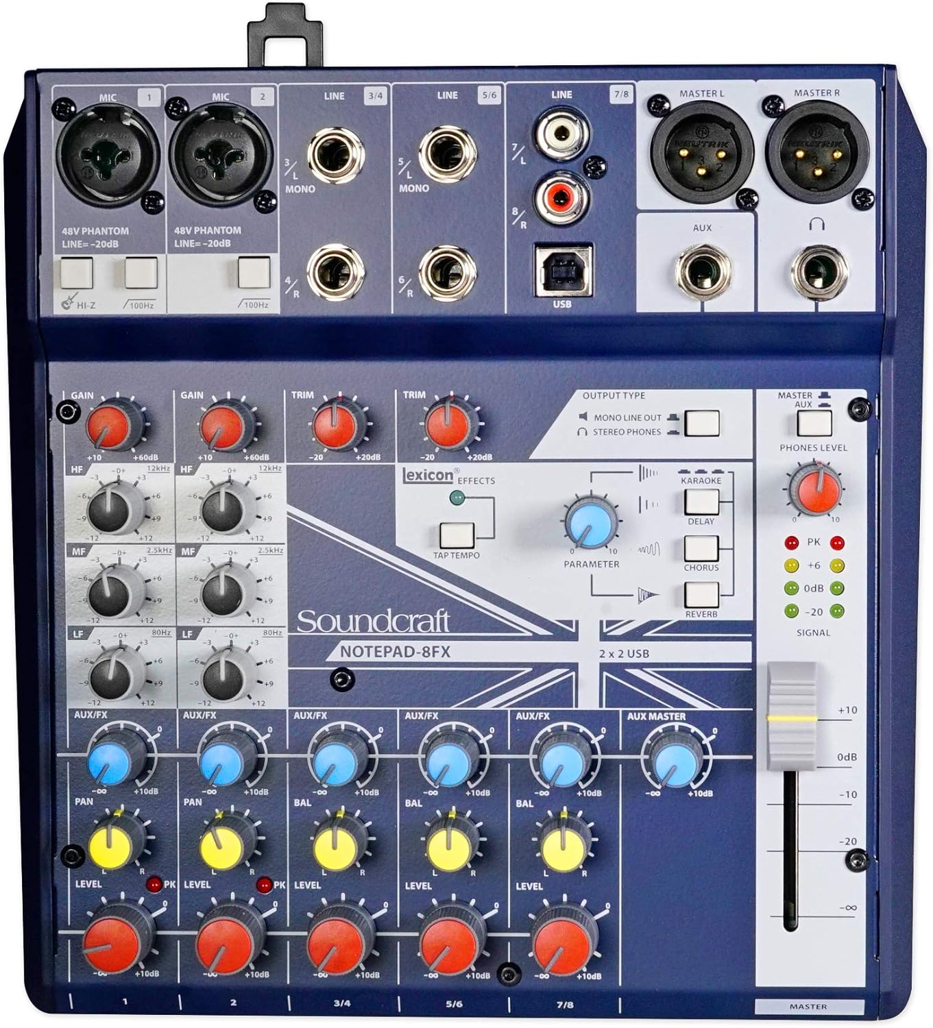 Soundcraft Notepad-8FX Podcast Mixer Recording Bundle