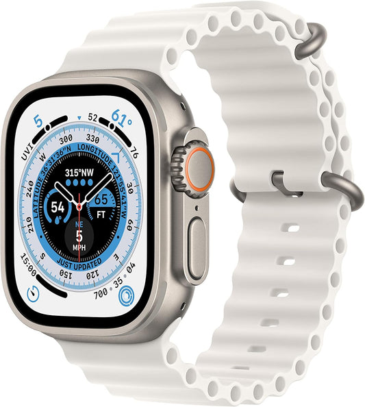Apple MNH83LL/A Watch Ultra Titanium White Band (Renewed)