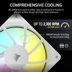 Corsair RS120 ARGB 120mm PWM White Fan Single