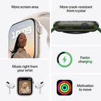 Apple Watch Series 7 - GPS, 41mm Red Aluminum (Renewed)