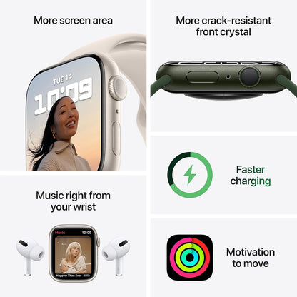 Apple Watch Series 7 - 41mm GPS - Midnight Aluminum - Renewed