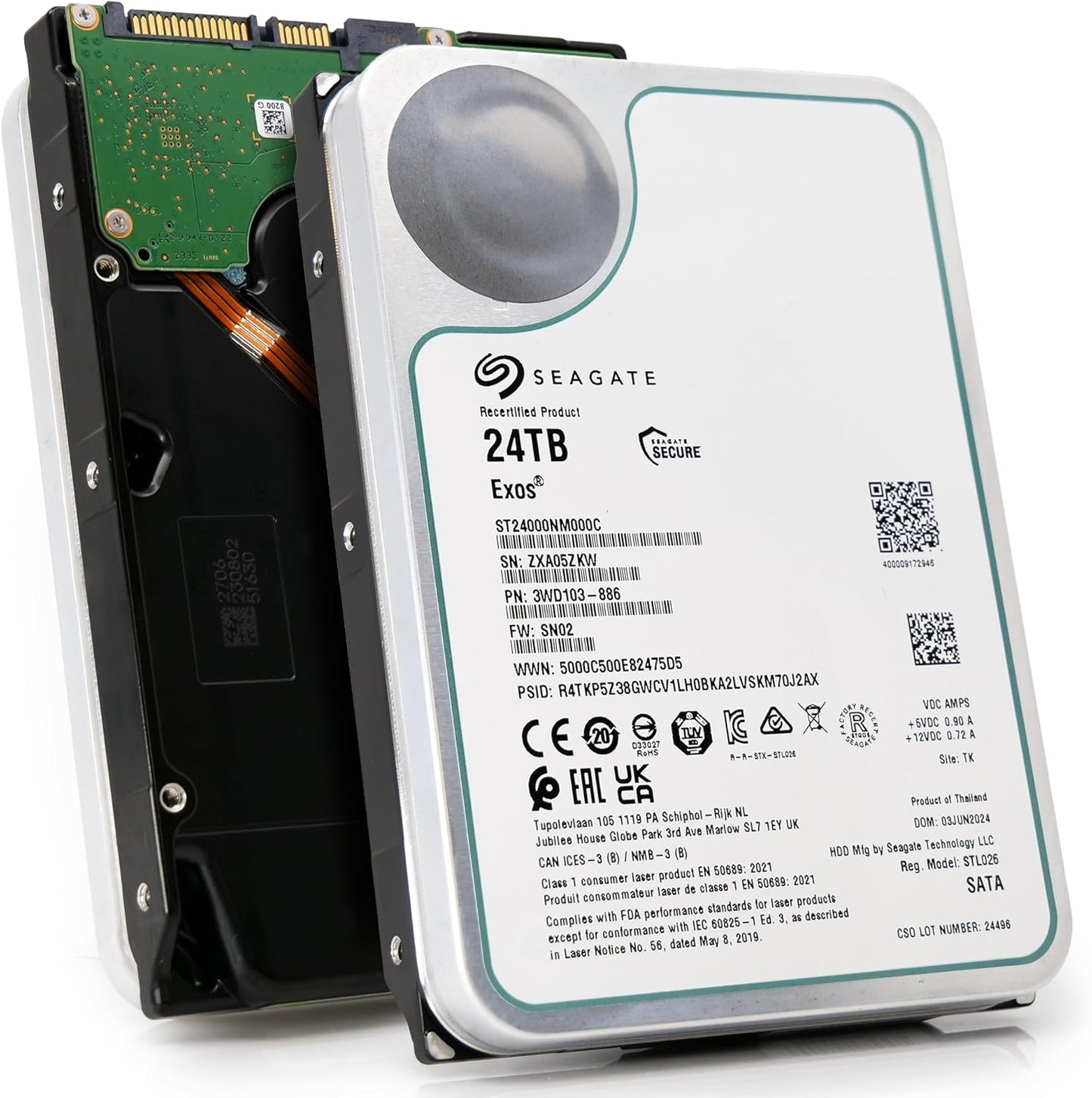 Seagate Exos ST24000NM000C 24TB 7.2K SATA Enterprise HDD