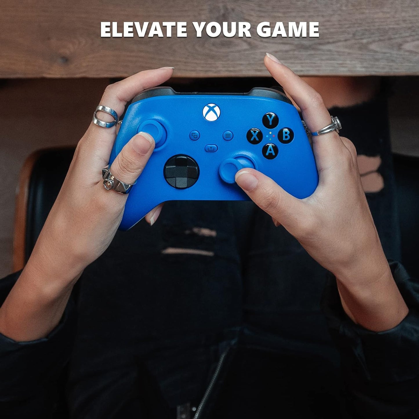 Microsoft Shock Blue Xbox Wireless Controller Renewed