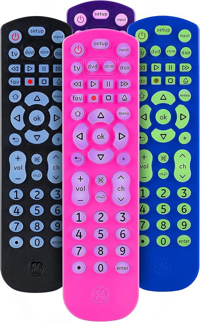 GE QISMD-B1397 Backlit Universal Remote - 4-Device, Pink