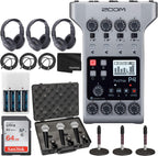 Zoom P4 K10 PodTrak Podcast Recorder Bundle