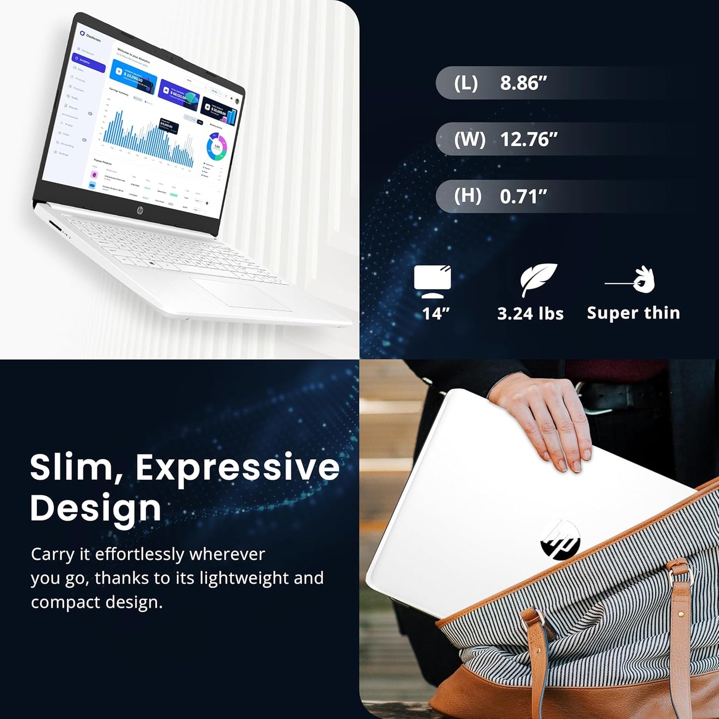 HP HP Stream 14-inch Laptop - Office 365 & Dock Bundle