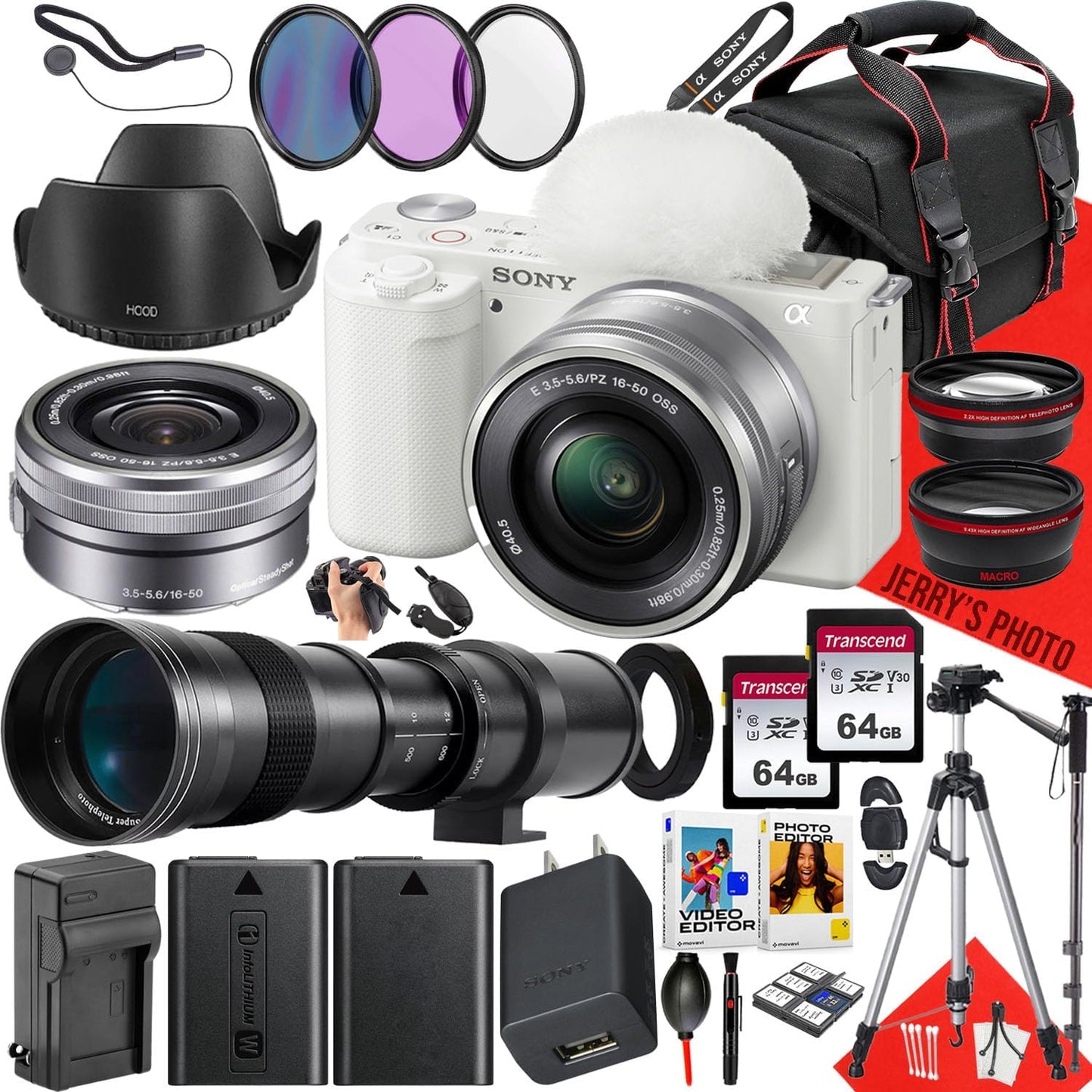 Sony ZV-E10 Mirrorless Vlogging Camera 16-50mm Bundle