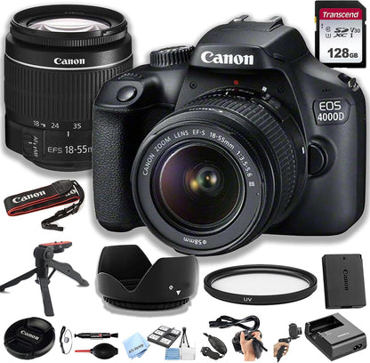 Canon 4000D EOS Rebel T100 DSLR Bundle Renewed