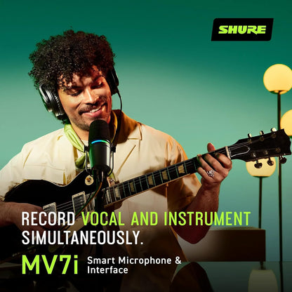 Shure MV7i Smart USB/XLR Podcast Microphone