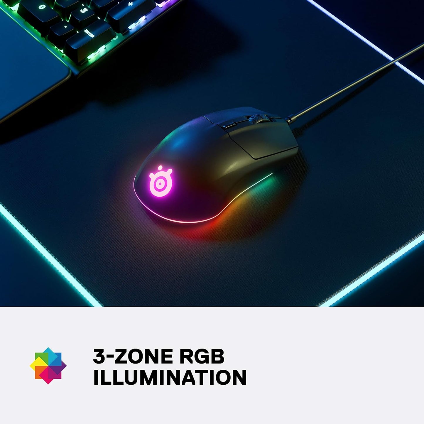 SteelSeries Apex 3 RGB Gaming Keyboard + Rival 3 Mouse