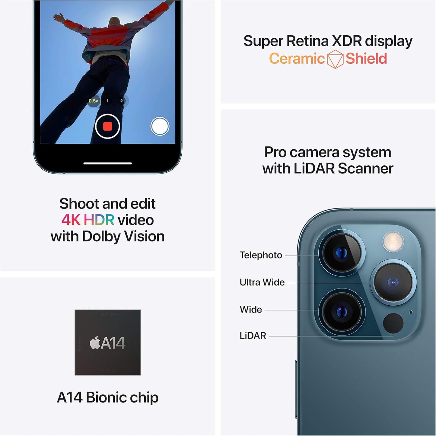 Apple MGCN3LL/A iPhone 12 Pro Max 256GB Blue